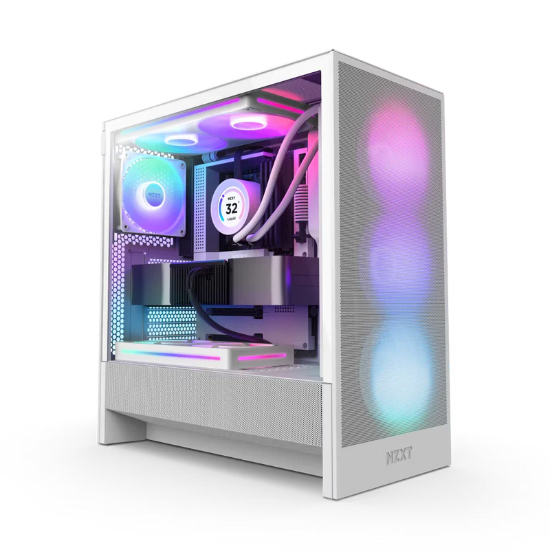 NZXT H5 Flow RGB (CC-H52FW-R1) - Kasë kompjuteri - e bardhë