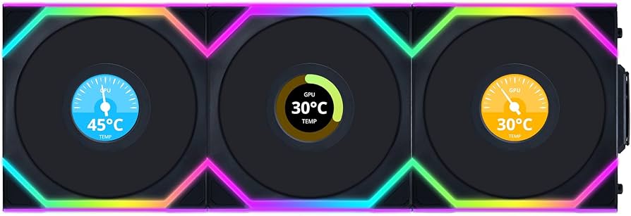 Ftohës Lian Li UNI FAN TL LCD - I zi