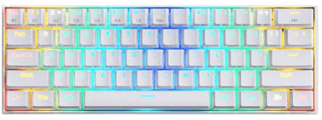 Tastierë Redragon Draconic K530W Pro 60% Mechanical Gaming Keyboard (Wireless, RGB, White, US Layout)