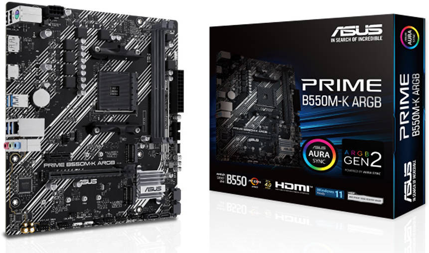 ASUS PRIME B550M-K – AMD B550, Socket AM4, microATX, DDR4