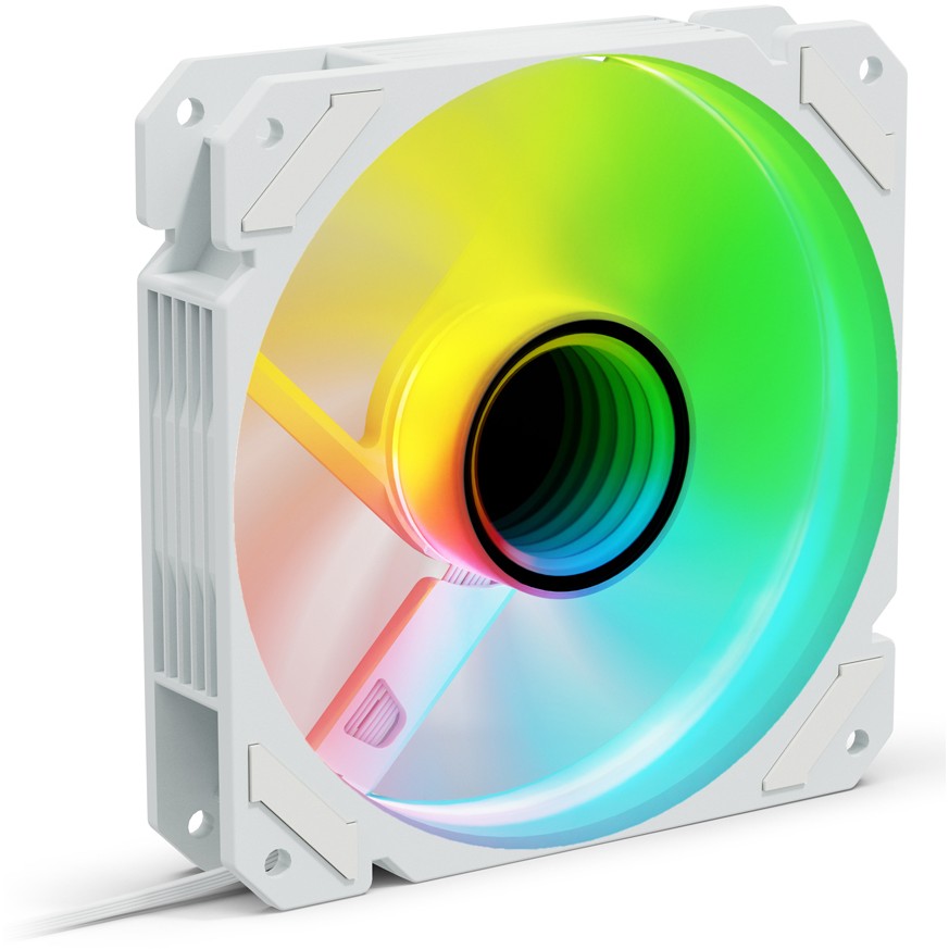 120mm Sharkoon SHARK Mirror RGB PWM REVERSE White
