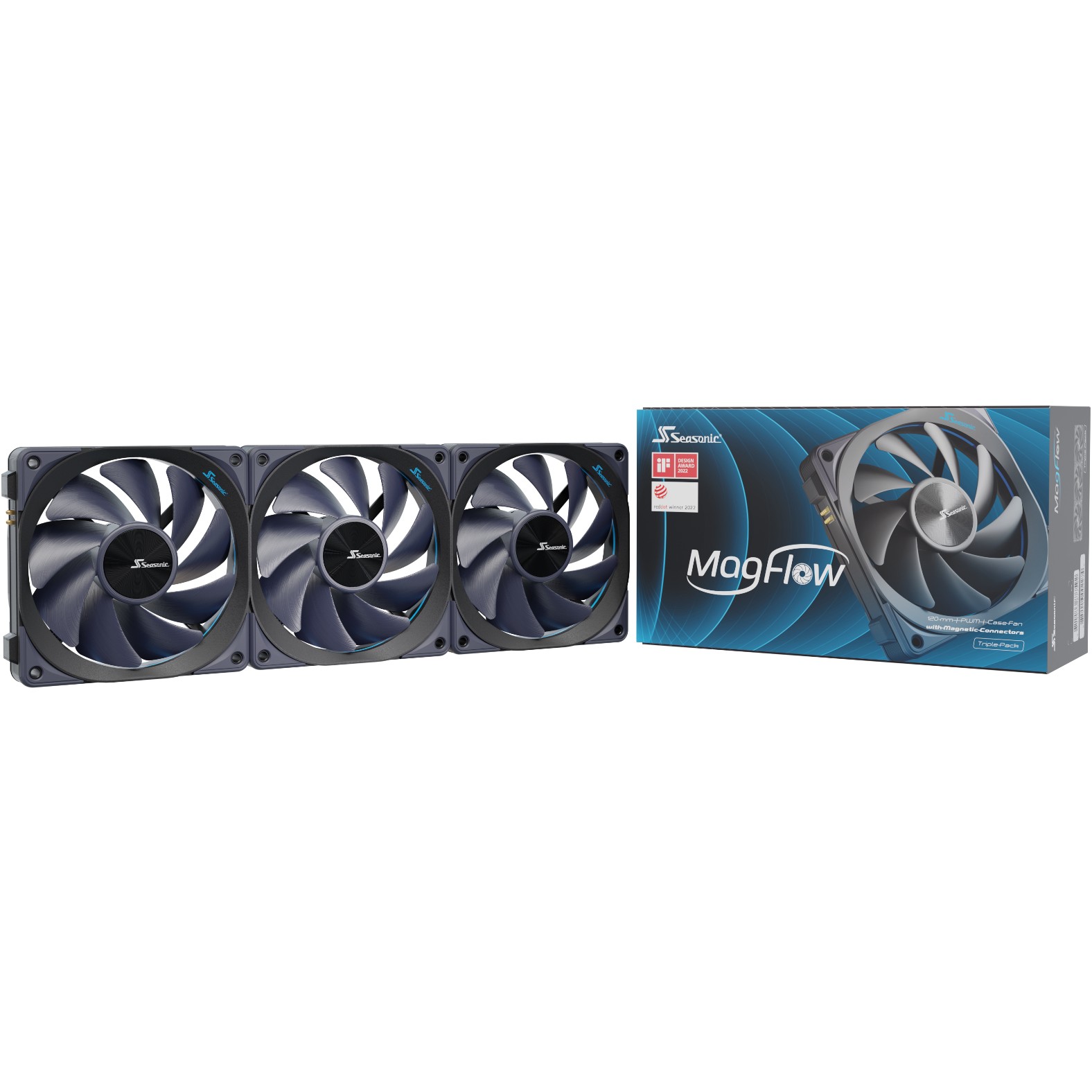 120mm Seasonic MagFlow 1225PWM -3Pack