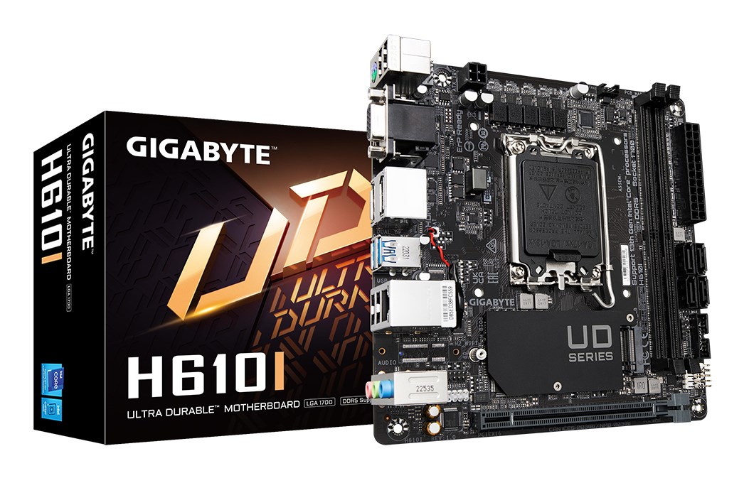 GIGABYTE H610I DDR5 Mini-ITX Motherboard – LGA 1700