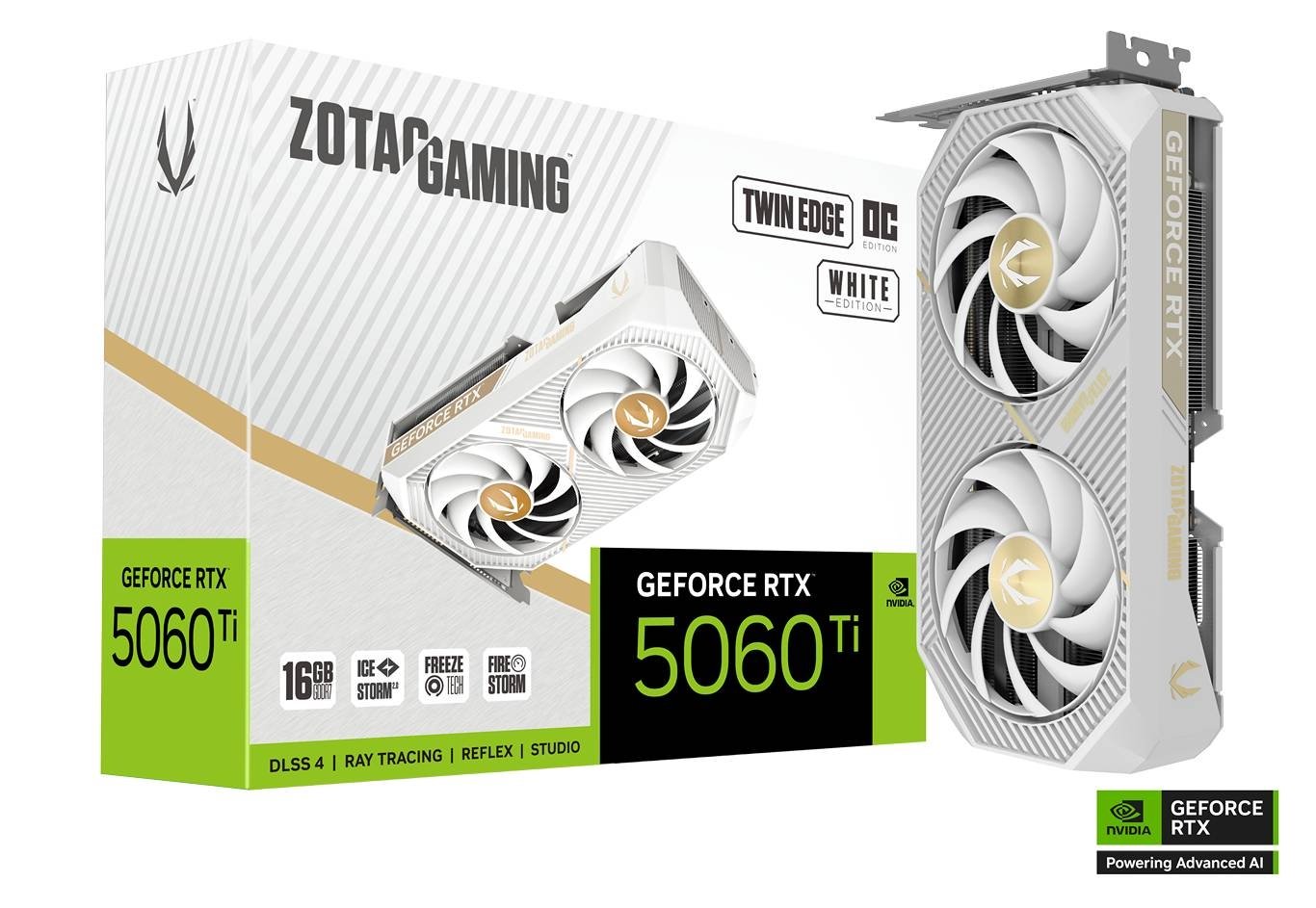 RTX 5060 TI 16GB Zotac Twin Edge OC White GDDR