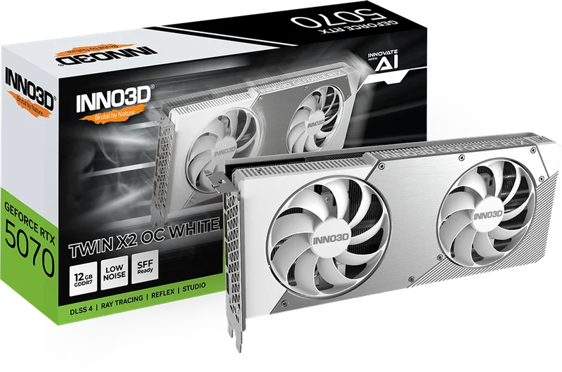 Inno3D RTX 5070 12GB GDDR7 TWIN X2 OC White, Kartelë Grafike