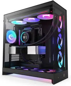 NZXT H9 Flow RGB (CM-H92FB-R1) – Kasë kompjuteri – Mid-Tower ATX – e zezë