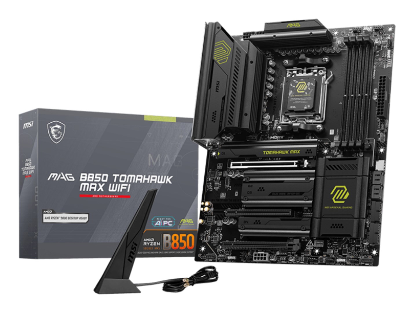 MSI MAG B850 TOMAHAWK MAX WIFI, AMD B850 Socket AM5, Pllakë Amë