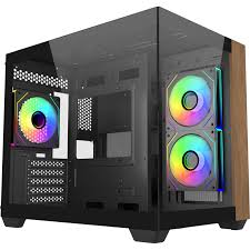 Cooler Master Elite 481 Wood (E481-KHNN-S00) - Mid Tower, Black / Wood Edition