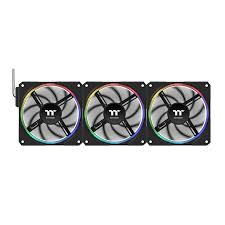 Thermaltake TS120 EX RGB (120mm, 3-Pack, RGB Lighting) Black, Ftohës për shtëpizë