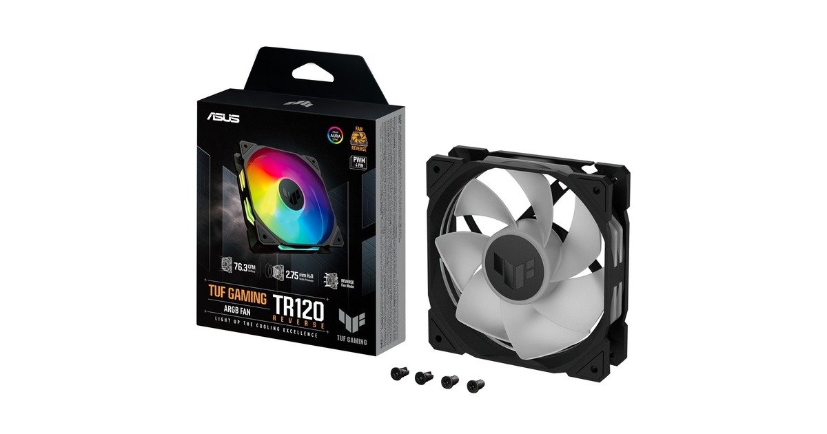 Ventilator ASUS TUF Gaming TR120 ARGB, 120mm, Black, PWM