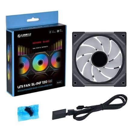 Lian Li Uni Fan SL-INF FLEX ARGB Reverse Blade 120mm, Black - Ventilator për PC