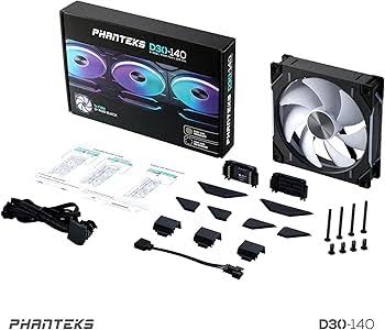 140mm Phanteks D30-140 PWM Regular DRGB schwarz/weiß