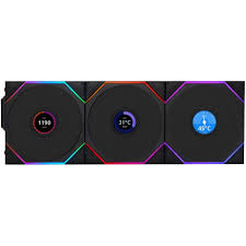 120mm Lian Li UNI FAN TL120 LCD Wireless 3-Pack